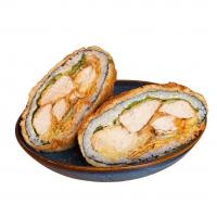 Sushi burger z kurczakiem i sosem musztardowym